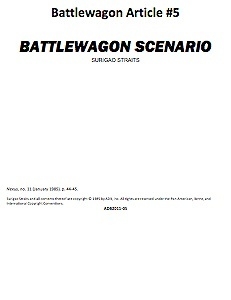 Battlewagon Article #5: Surigao Straits 